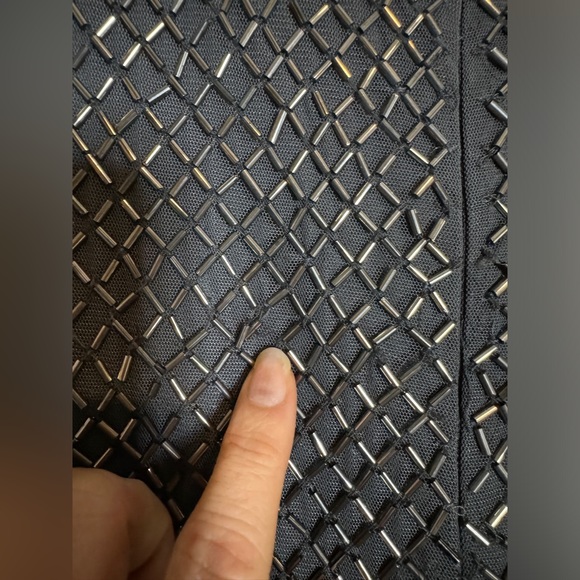 👗 NWT! Mac Duggal Beaded Wrap Over Puff Sleeve Dress - Picture 16 of 16